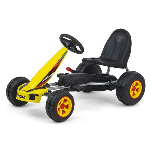 Milly Mally Viper pedaalgokart geel met handrem - Skelter