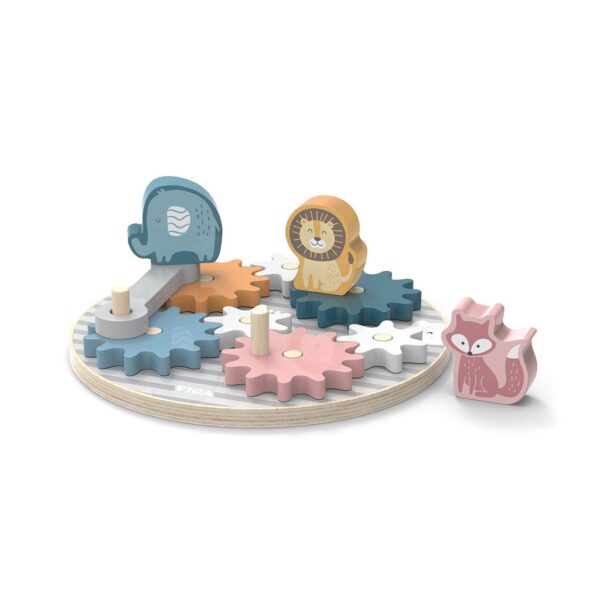 Viga houten tandwielenpuzzel met dieren - Kinderpuzzel