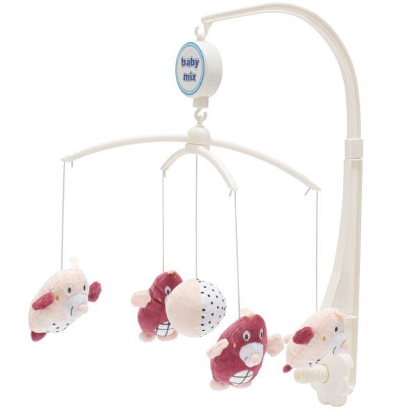Baby Mix Muziekmobiel Mol Pluche Roze - Babymobiel met melodie