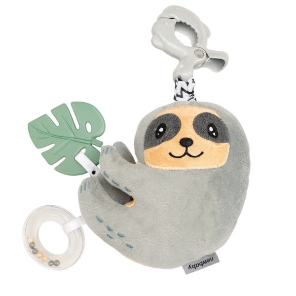 New Baby pluchen luiaard knuffel met muziekdoos en clip - Speelgoed
