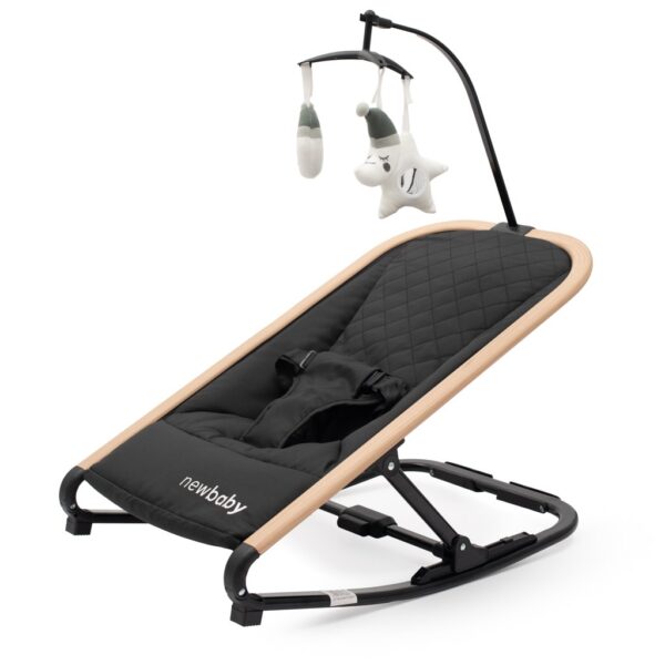 New Baby Snuggle babyschommelstoel zwart tot 9 kg - Wipstoel