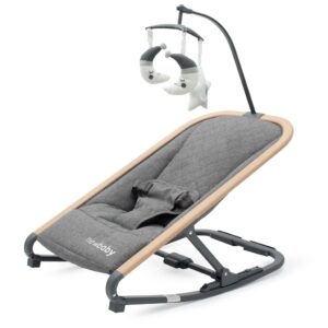 New Baby wipstoel Snuggle grijs met speelboog - Babyschommelstoel