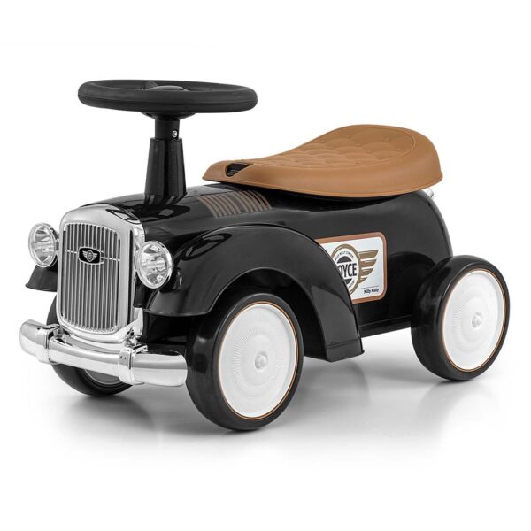 Milly Mally Royce Vintage loopauto zwart met claxon - Loopfiets